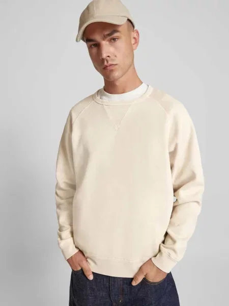 Bluza z prążkowanymi wykończeniami Closed beżowa