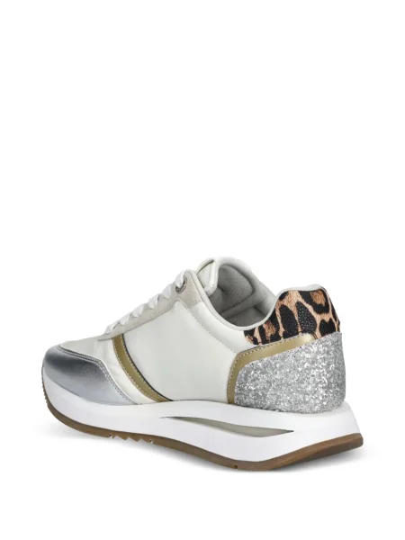 Sneakerși Guess cu model leopard alb