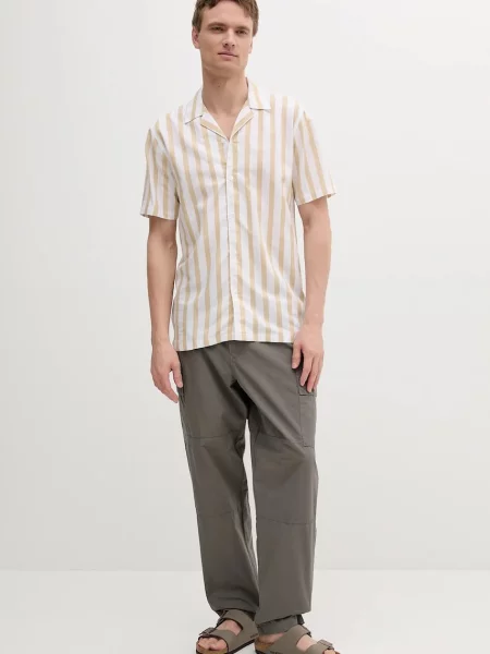 Штани Barbour Relaxed Fit Cargo фасон cargo зелений