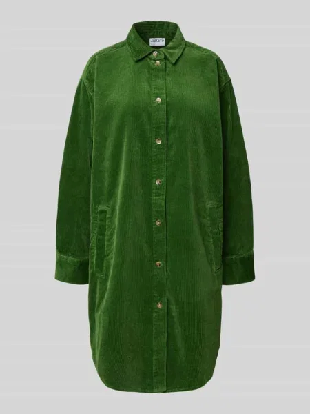 Sukienka koszulowa o długości do kolan ze sztruksu Jake*s Casual zielona