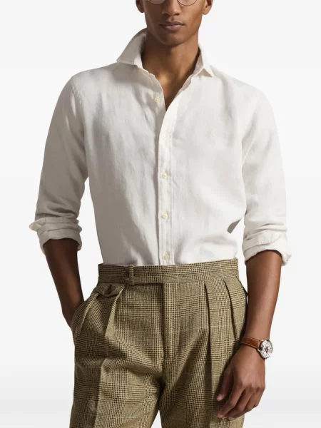 Șapcă Polo Ralph Lauren cu decolteu în V cu autograf în carouri albastru