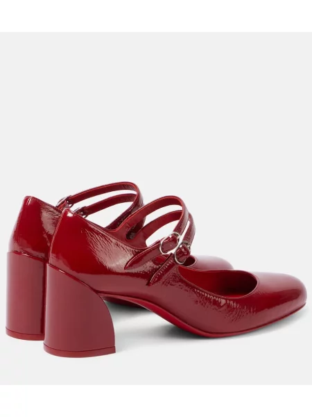 Kožené lakované lodičky Christian Louboutin červená