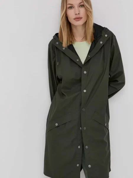 Куртка Rains Long Jacket переходная зелёный