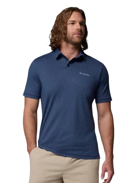Tricou polo Columbia albastru