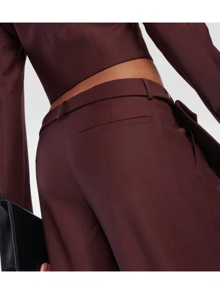 Pantaloni Aya Muse de lână bordo