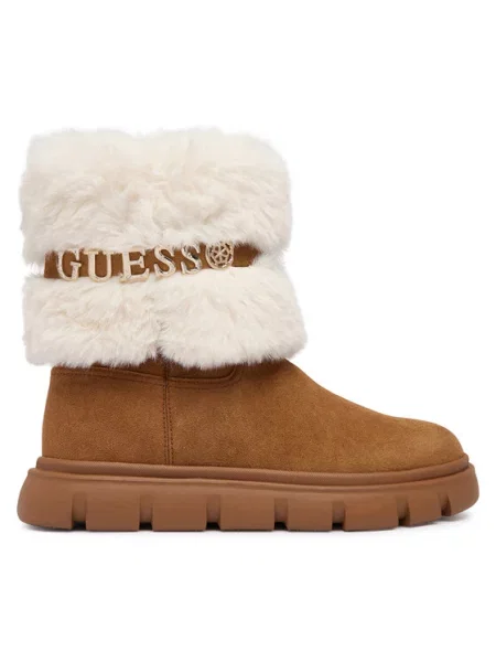 Guess Апрески FLFMEL Светлокафяв