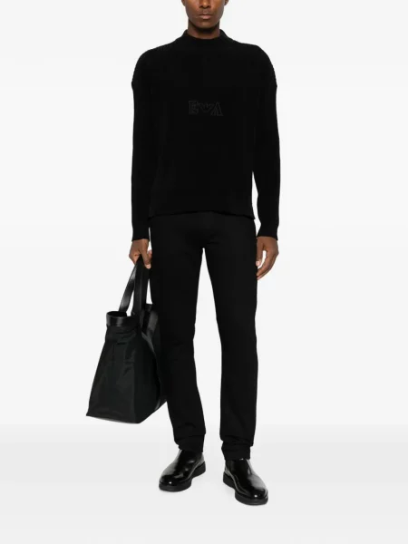 Blugi Emporio Armani cu autograf negru