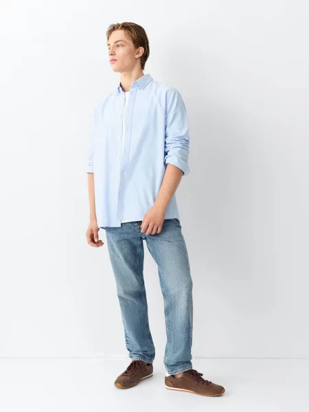 Koszula Oxford Teen L MANGO TEEN błękitny