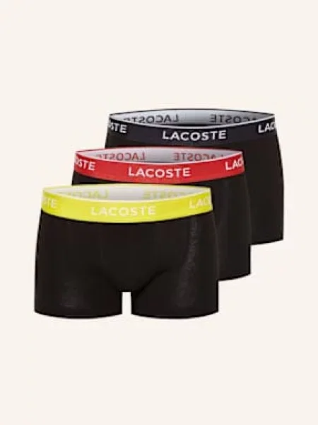 Lacoste Bokserki 3 Szt. schwarz czarne