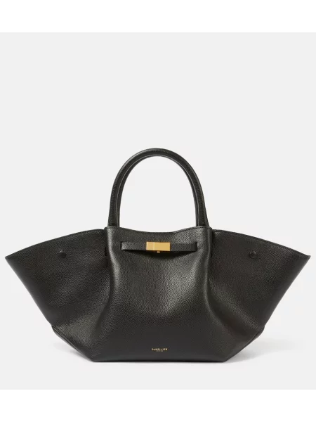 Geantă shopper Demellier din piele negru