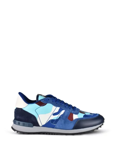 Sneakerși Valentino Garavani cu imagine cu model camuflaj albastru