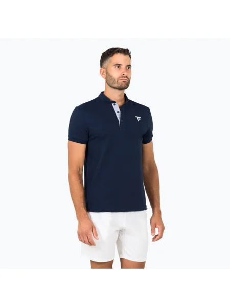 Мъжка тениска Tecnifibre Polo Pique marine синьо