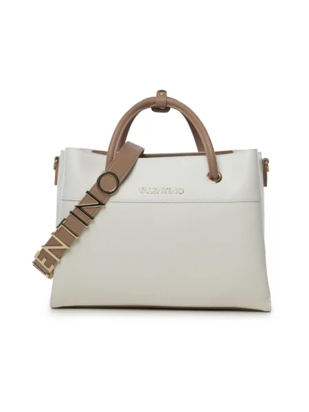 Lniana torebka Valentino biała