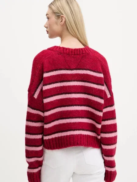 Tommy Jeans Cardigan Badge roșu