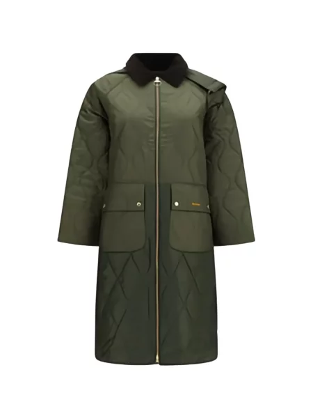 Matlasat palton Barbour verde