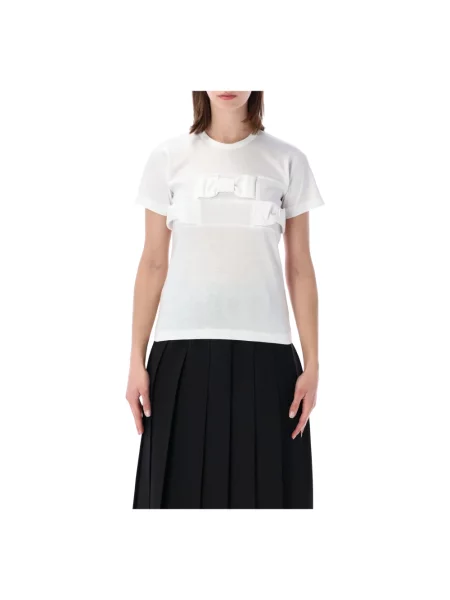 Koszulka Comme Des Garcons z kokardką biała