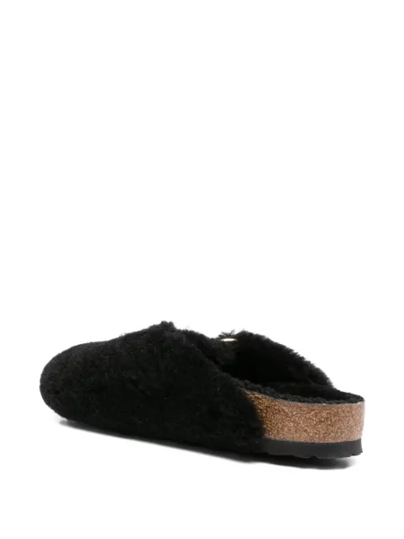 Papuci tip mules Birkenstock cu cataramă negru