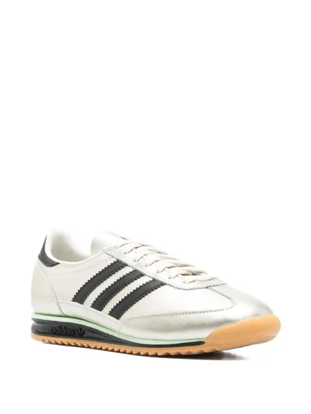 Sneakerși Adidas din piele cu dungi albastru