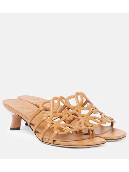 Papuci tip mules Loewe din piele maro