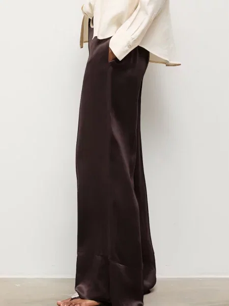 Answear.LAB pantaloni pentru femei Unscripted Collection maro