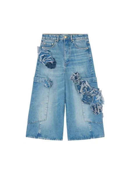 Baggy jeans Ganni niebieskie