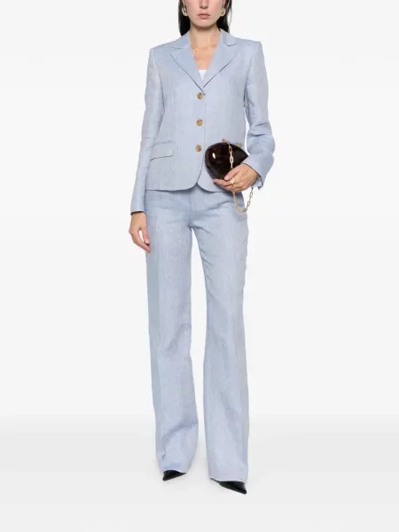 Pantaloni Etro de in cu buzunare laterale albastru