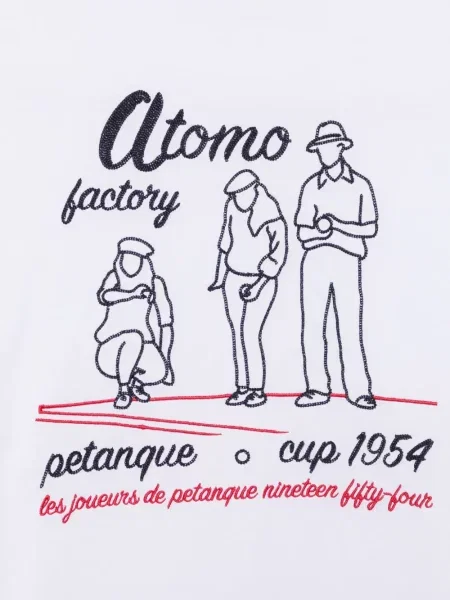 Scurt tricou Atomo Factory alb