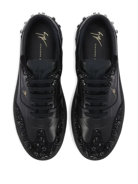 Sneakerși Giuseppe Zanotti din piele de căprioară negru