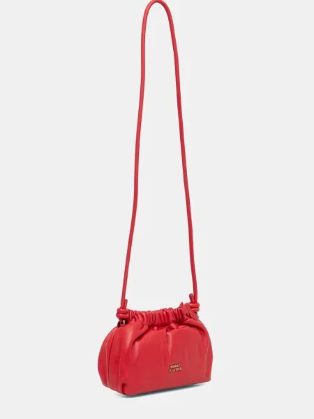 Geanta crossbody Tommy Hilfiger din piele roșu