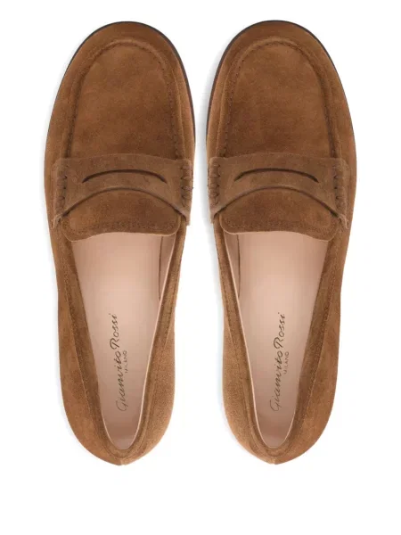 Szarvasbőr pántos loafer Gianvito Rossi barna