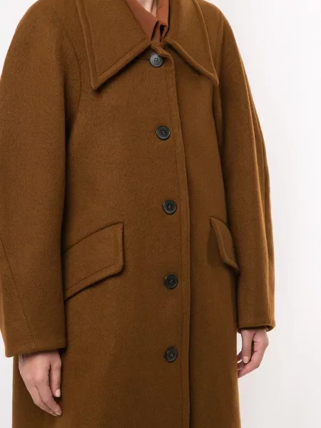 Вълнено палто Low Classic кафяво