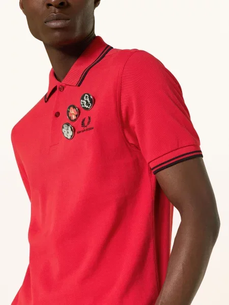 Fred Perry Piqué Polokošile červená