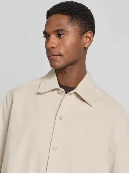 Koszula sztruksowa o kroju regular fit z mieszanki bawełny model LAKITH_M' Boss Orange beżowa