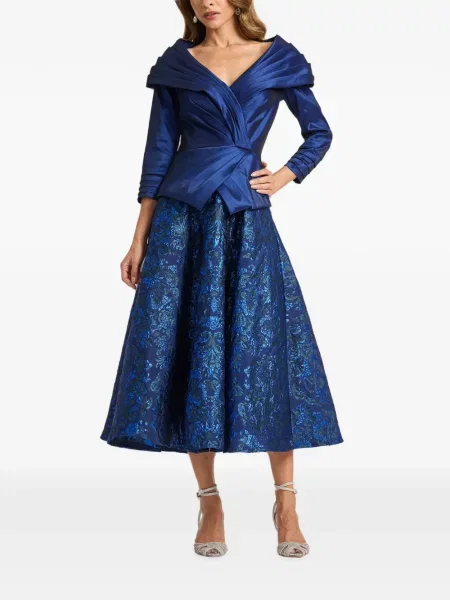 Rochie midi Tadashi Shoji drapată albastru