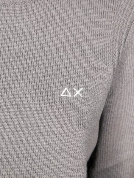 Pulover Sun68 cu decolteu rotund lung gri