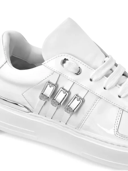 Sneakerși Philipp Plein de cristal alb