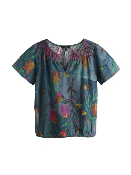 Next Tricou petrol / roşu închis verde