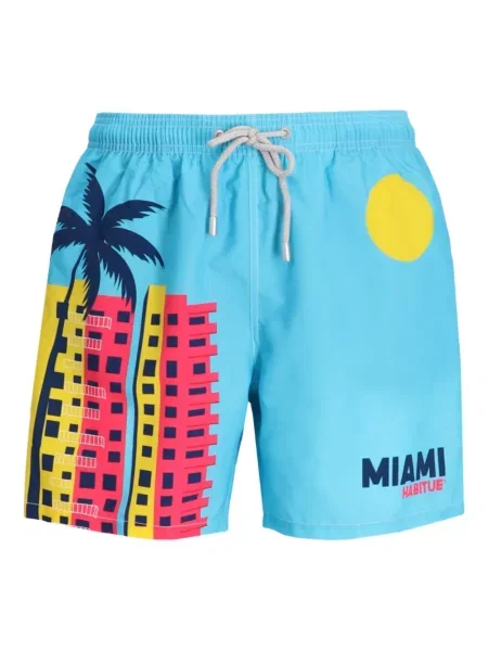 Slip de baie Mc2 Saint Barth cu imagine albastru