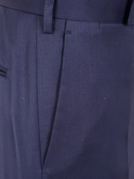 Pantaloni Lardini de lână plisate albastru