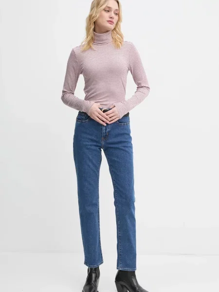 Levi's slim kavbojke HIGH RISE STRAIGHT modra