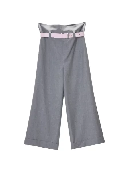 Cu centură pantaloni palazzo Moschino gri
