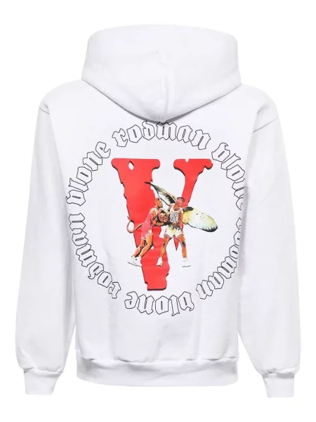 Hanorac cu glugă Vlone cu imagine alb