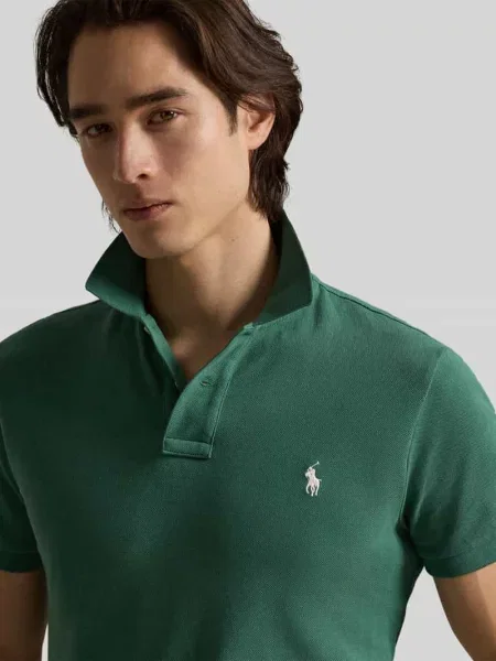 Polo Ralph Lauren koszulka polo Mężczyźni jednolity M zielony