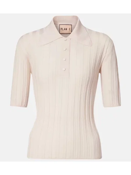 Polo Plan C de lână roz