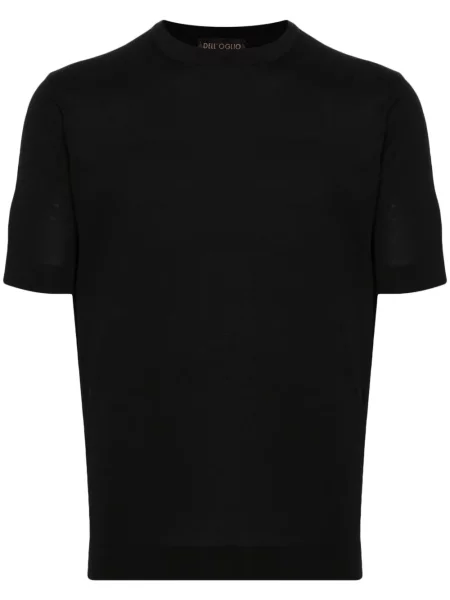 Tricou Dell'oglio cu decolteu rotund negru