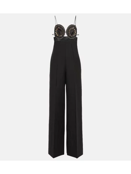 Salopetă Stella Mccartney cu broderie negru