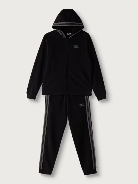 Emporio Armani melegítő szett gyerek pamuttal fekete