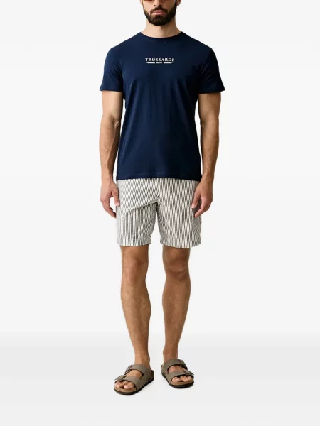 Scurt tricou Trussardi cu imagine albastru