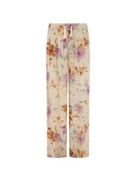 Pantaloni Herno cu model floral cu imagine