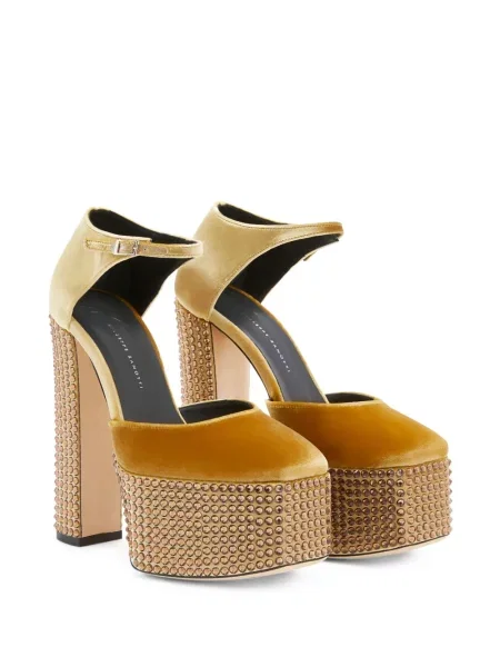 Bateliai Giuseppe Zanotti velvetinės auksinė